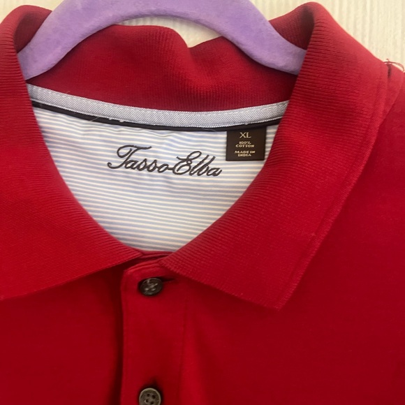 Tasso Elba Deep Red Polo Shirt - Picture 5 of 7